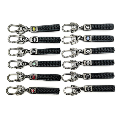 Leather car keychains