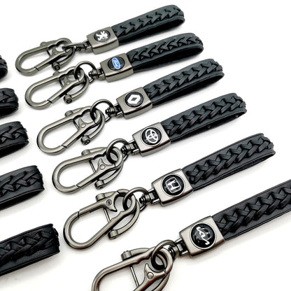 Leather car keychains