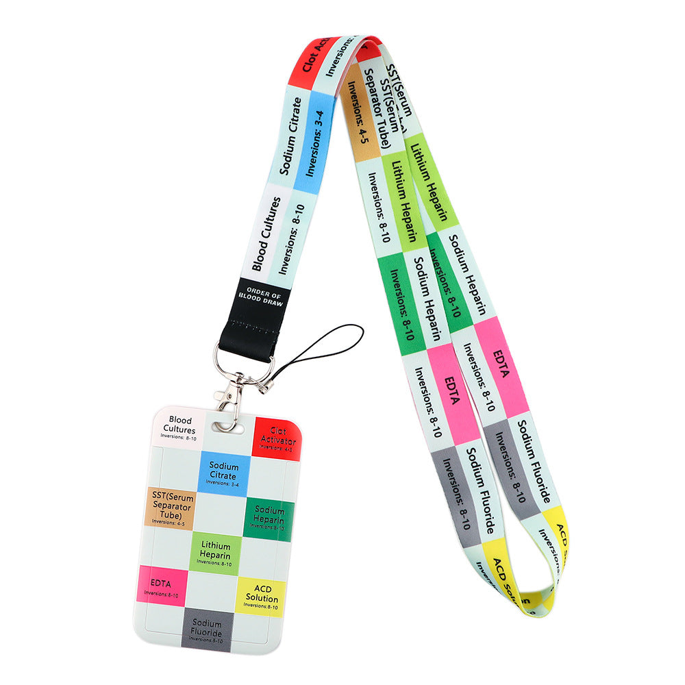 Nurse lanyard with ID card holder