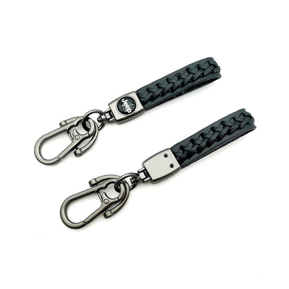 Leather car keychains