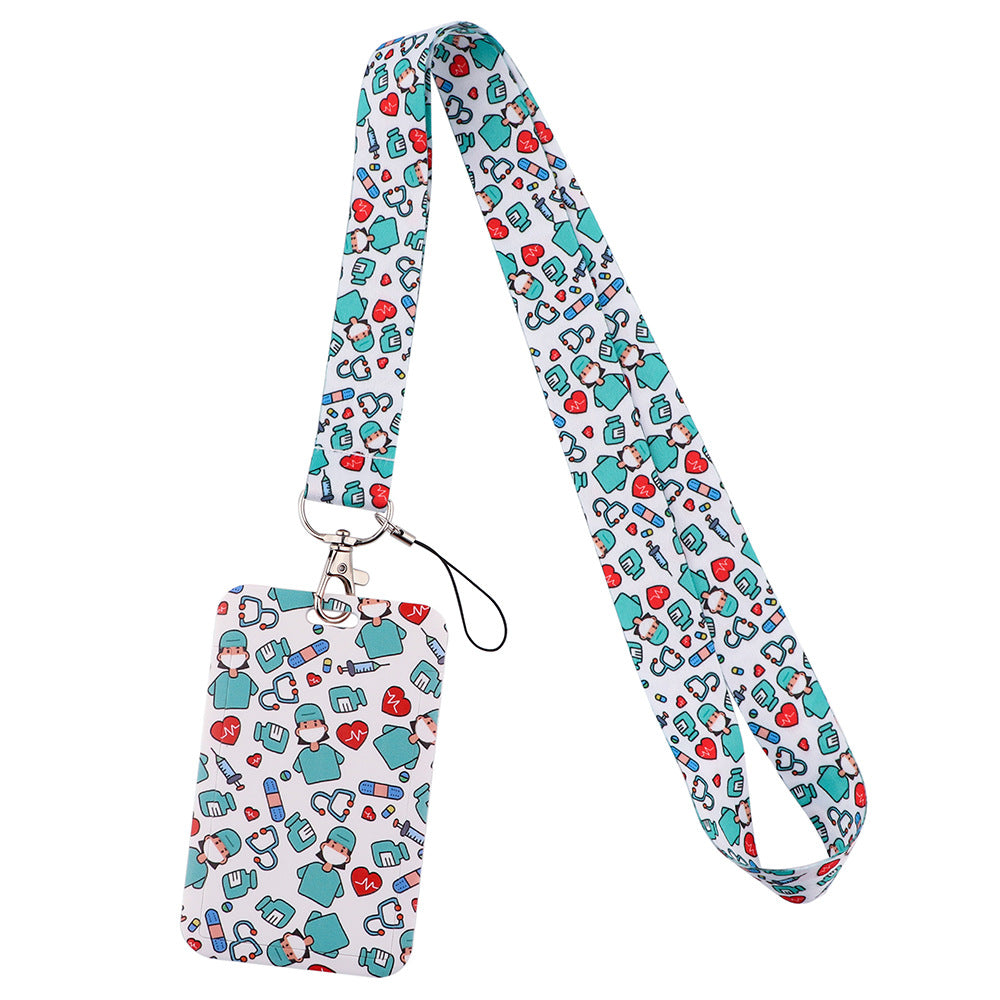 Nurse lanyard with ID card holder