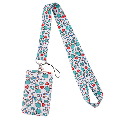 Nurse lanyard with ID card holder