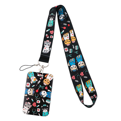 Nurse lanyard with ID card holder