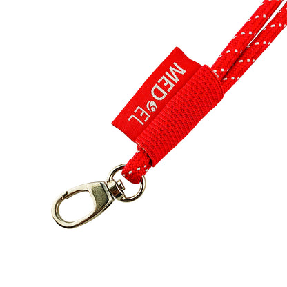 Round Cord Lanyard with Woven Label