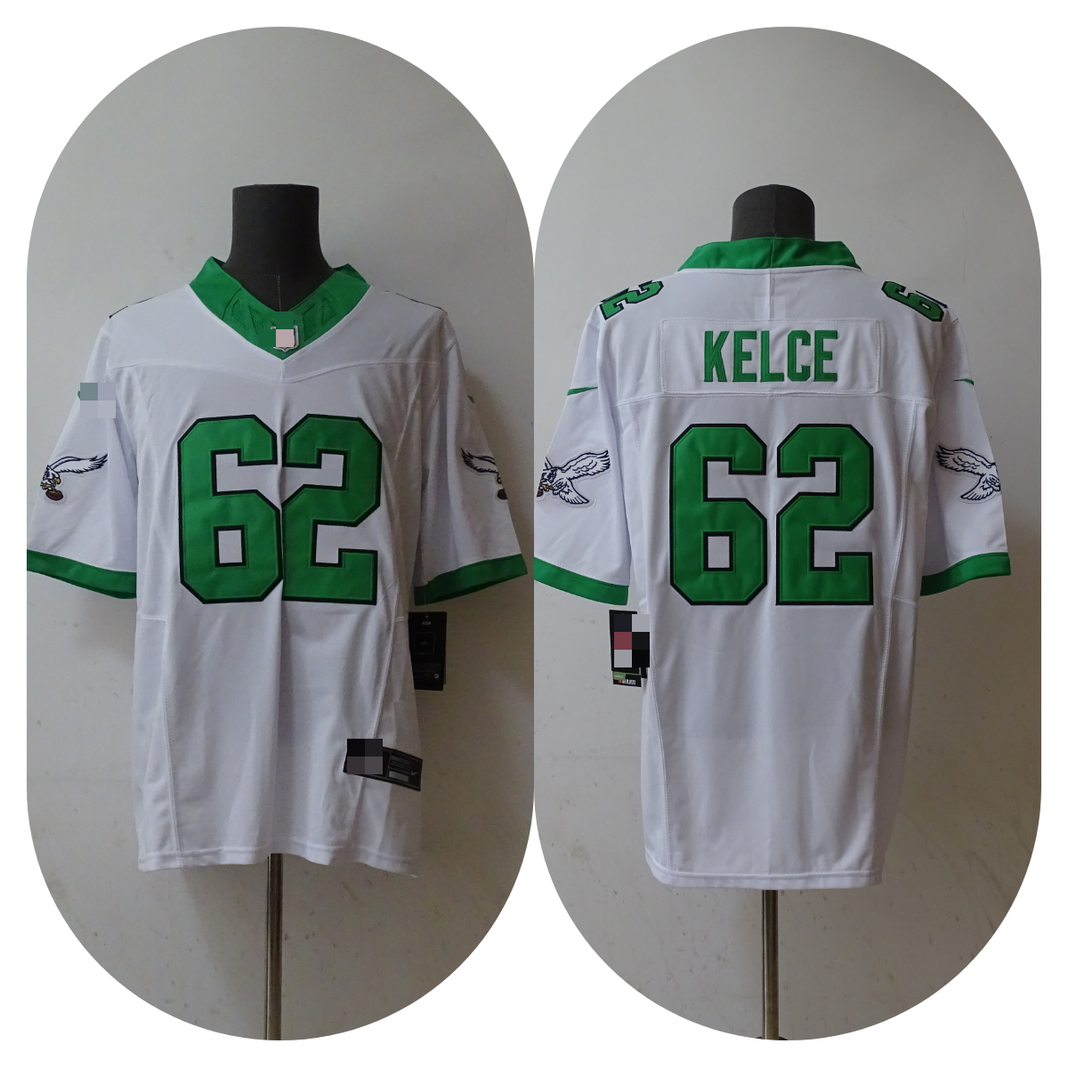 Men's Jason Kelce Green Philadelphia Eagles Game Jersey