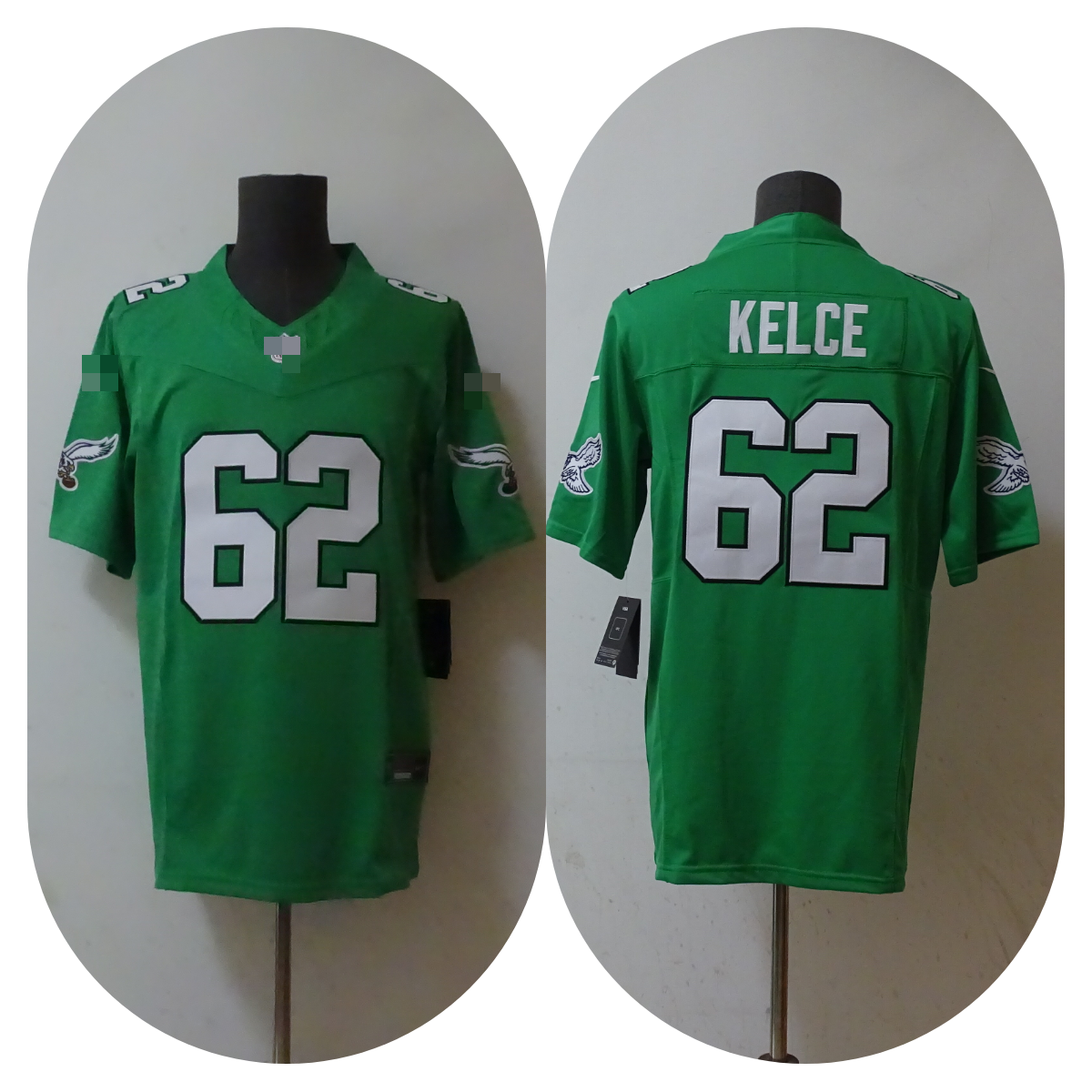 Men's Jason Kelce Green Philadelphia Eagles Game Jersey