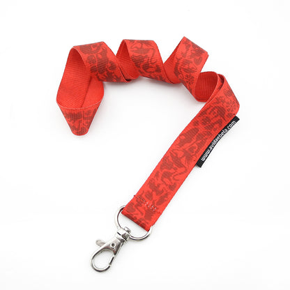 1" Polyester Full color Lanyards w/ metal clip