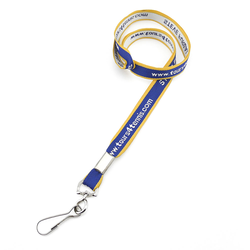 5/8" Woven Lanyard w/ Bulldog clip