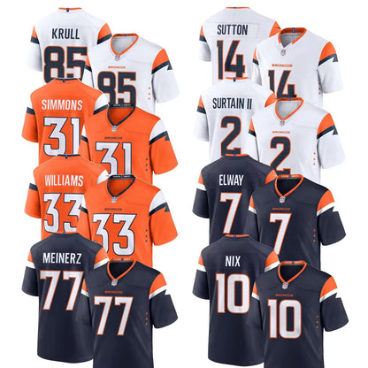 NEW Men's Denver football Team Jerseys Custom American Football Shirts Stitched