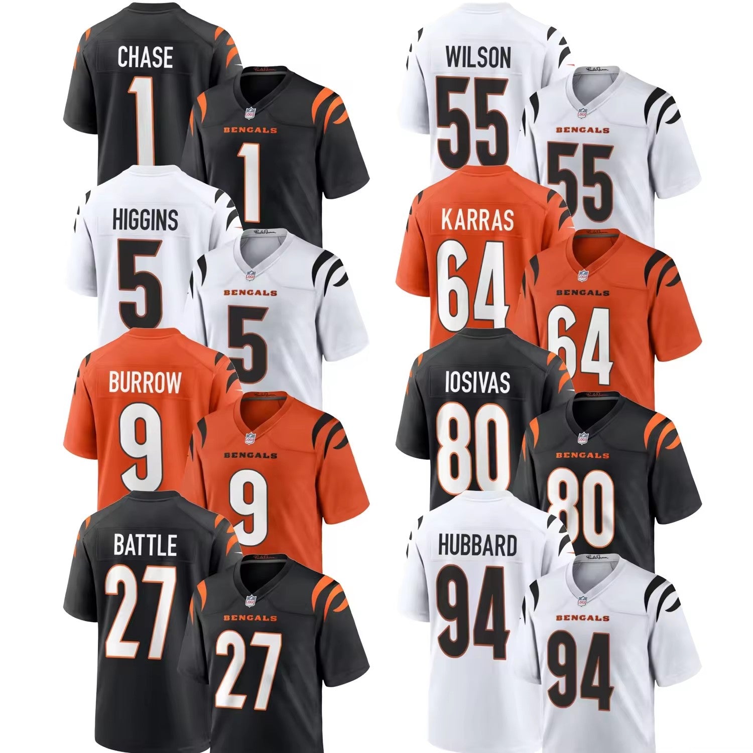 2024 Men's Cincinnati Team Jerseys Custom American Football Shirts Stitched