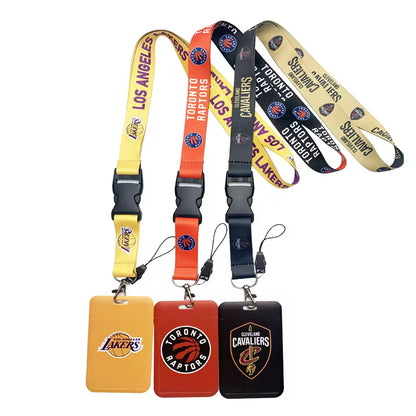 10-piece set National Basketball Nba Logo Lanyard Id Badge Holder With Detachable Breakaway Snap Buck