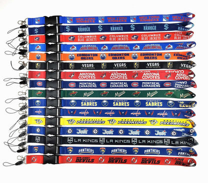 10-piece set NHL sport teams Lanyard with Detachable Buckle