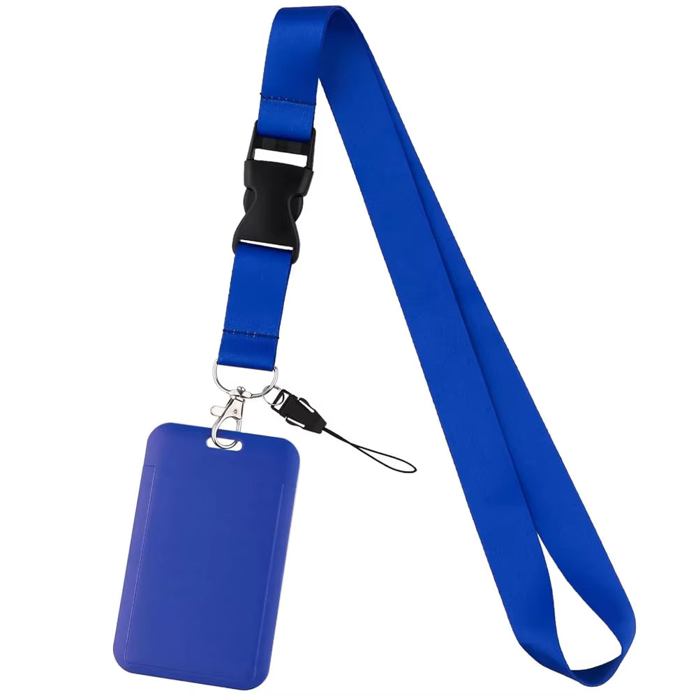 Solid Color Lanyard With Id Holder Lanyard