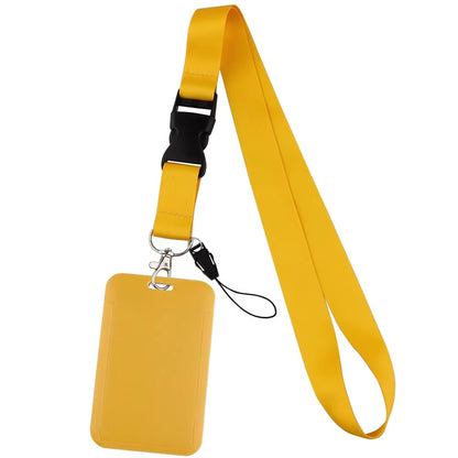 Solid Color Lanyard With Id Holder Lanyard