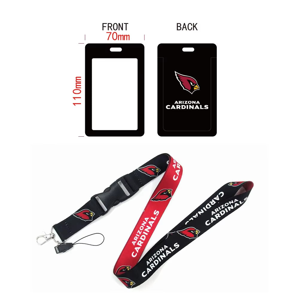 10-piece set Nfl National Football Lanyard Card Holder Id Set