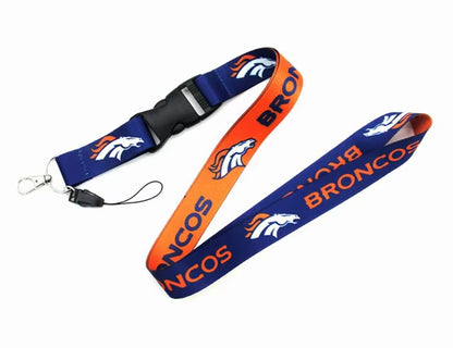 10-piece set USA Nfl Logo Neck Lanyard 2 Sides 32 Football Teams Detachable Strap Lanyards