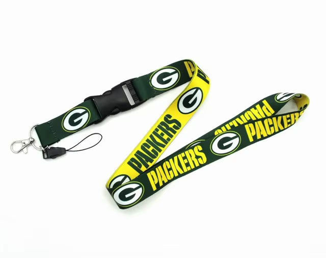 10-piece set USA Nfl Logo Neck Lanyard 2 Sides 32 Football Teams Detachable Strap Lanyards