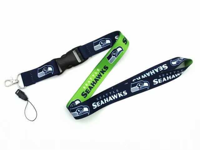 10-piece set USA Nfl Logo Neck Lanyard 2 Sides 32 Football Teams Detachable Strap Lanyards