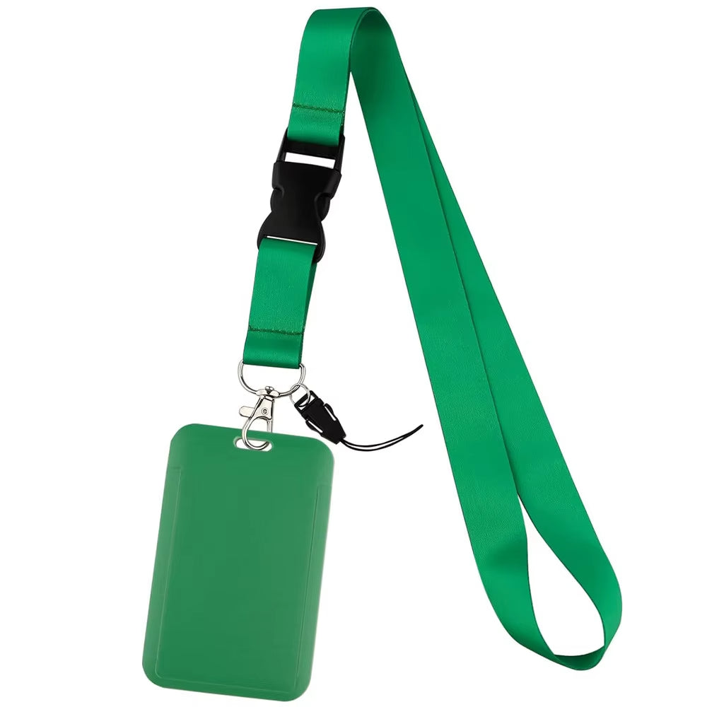 Solid Color Lanyard With Id Holder Lanyard