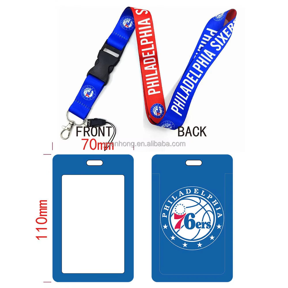 10-piece set National Basketball Nba Logo Lanyard Id Badge Holder With Detachable Breakaway Snap Buck