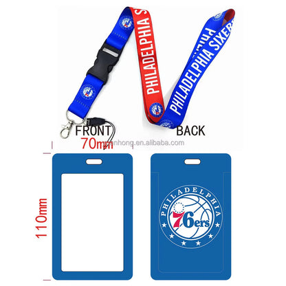 10-piece set National Basketball Nba Logo Lanyard Id Badge Holder With Detachable Breakaway Snap Buck