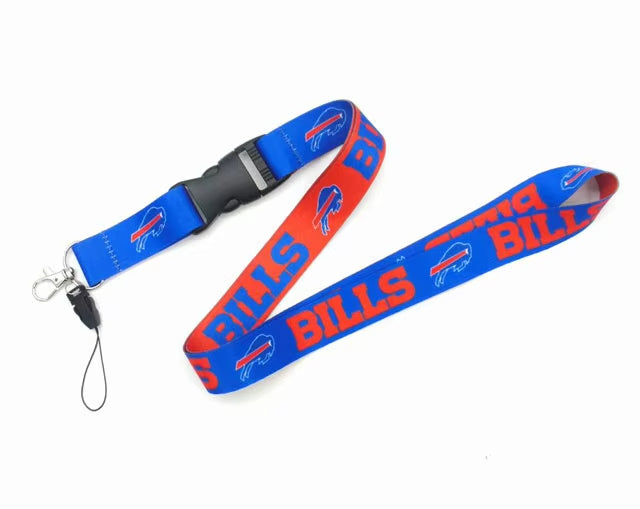 10-piece set USA Nfl Logo Neck Lanyard 2 Sides 32 Football Teams Detachable Strap Lanyards