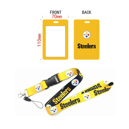 10-piece set Nfl National Football Lanyard Card Holder Id Set