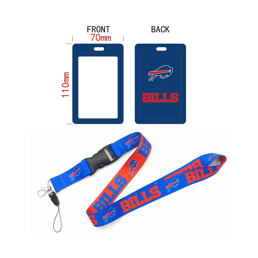 10-piece set Nfl National Football Lanyard Card Holder Id Set