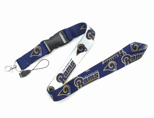 10-piece set USA Nfl Logo Neck Lanyard 2 Sides 32 Football Teams Detachable Strap Lanyards