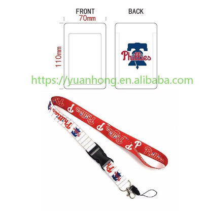 10-piece set MLB Baseball Lanyard Tag ID Holder