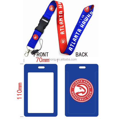 10-piece set National Basketball Nba Logo Lanyard Id Badge Holder With Detachable Breakaway Snap Buck