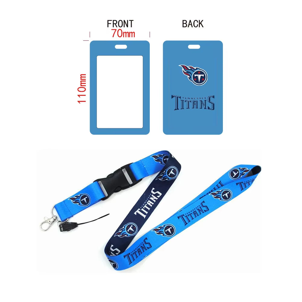 10-piece set Nfl National Football Lanyard Card Holder Id Set