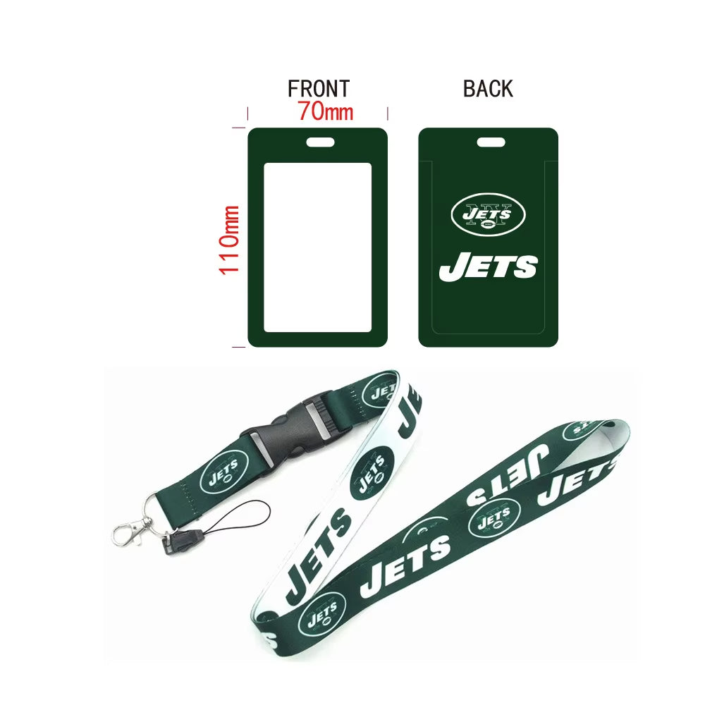 10-piece set Nfl National Football Lanyard Card Holder Id Set