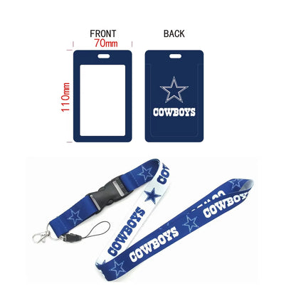 10-piece set Nfl National Football Lanyard Card Holder Id Set