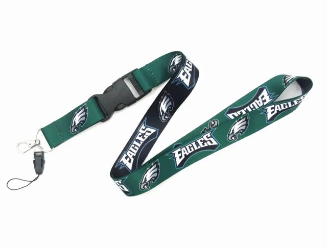 10-piece set USA Nfl Logo Neck Lanyard 2 Sides 32 Football Teams Detachable Strap Lanyards