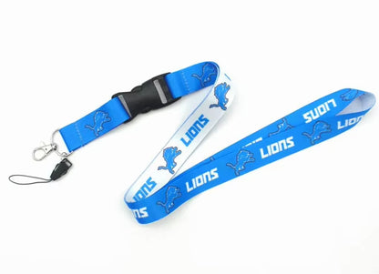 10-piece set USA Nfl Logo Neck Lanyard 2 Sides 32 Football Teams Detachable Strap Lanyards