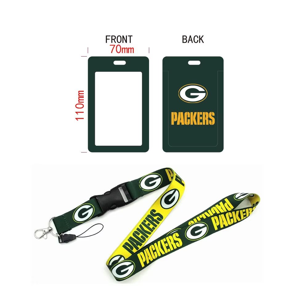 10-piece set Nfl National Football Lanyard Card Holder Id Set