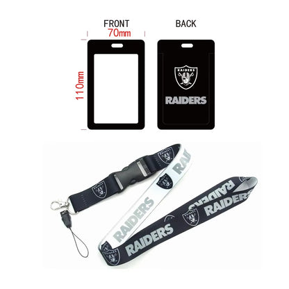 10-piece set Nfl National Football Lanyard Card Holder Id Set