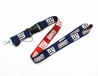 10-piece set USA Nfl Logo Neck Lanyard 2 Sides 32 Football Teams Detachable Strap Lanyards