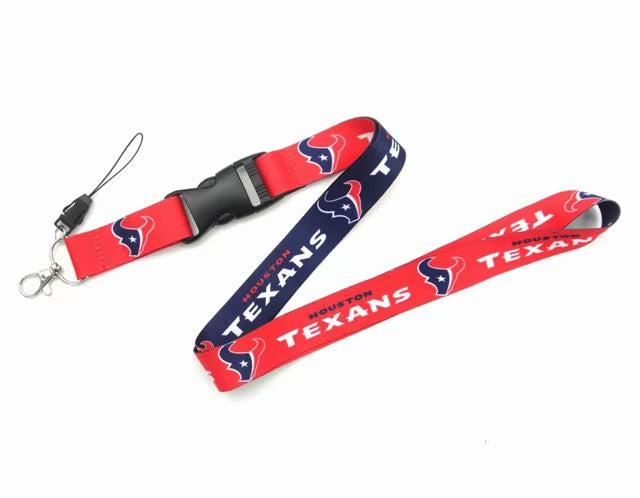 10-piece set USA Nfl Logo Neck Lanyard 2 Sides 32 Football Teams Detachable Strap Lanyards