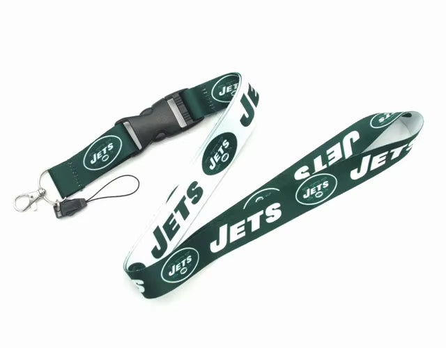 10-piece set USA Nfl Logo Neck Lanyard 2 Sides 32 Football Teams Detachable Strap Lanyards