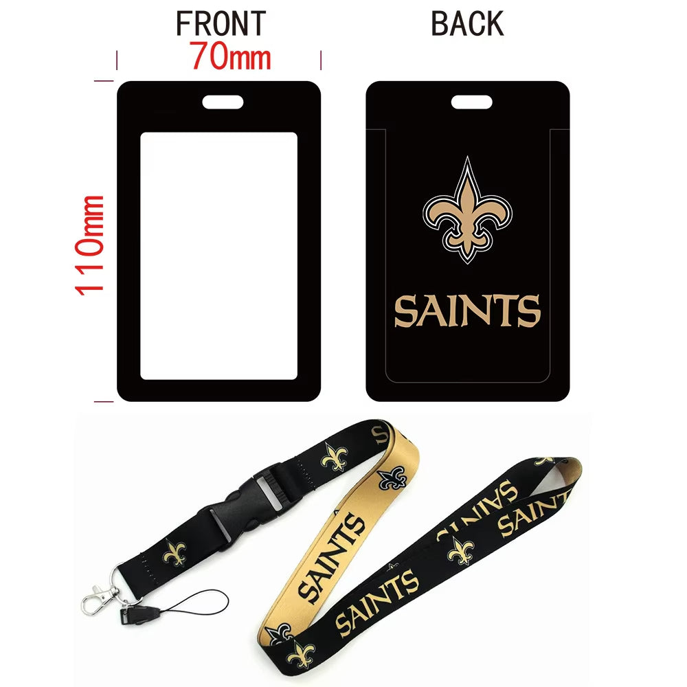 10-piece set Nfl National Football Lanyard Card Holder Id Set