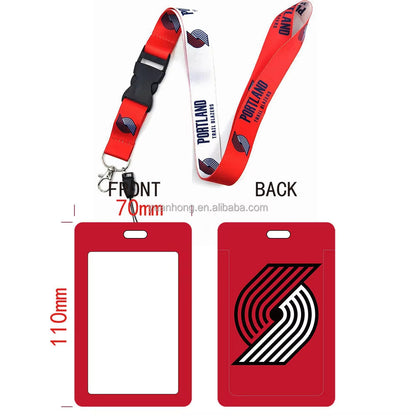 10-piece set National Basketball Nba Logo Lanyard Id Badge Holder With Detachable Breakaway Snap Buck