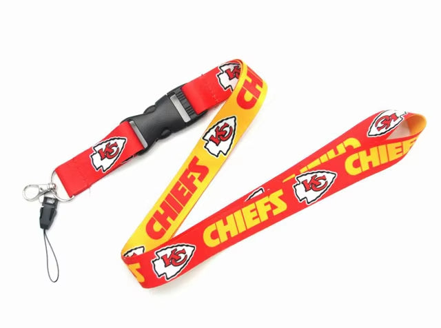 10-piece set USA Nfl Logo Neck Lanyard 2 Sides 32 Football Teams Detachable Strap Lanyards