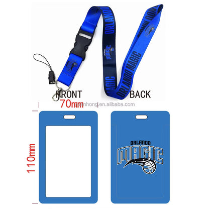 10-piece set National Basketball Nba Logo Lanyard Id Badge Holder With Detachable Breakaway Snap Buck