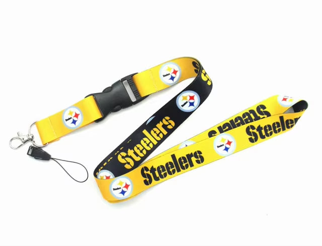 10-piece set USA Nfl Logo Neck Lanyard 2 Sides 32 Football Teams Detachable Strap Lanyards