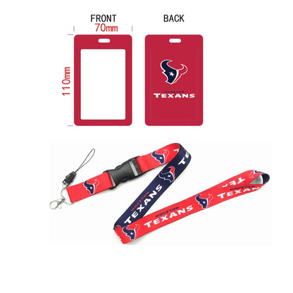 10-piece set Nfl National Football Lanyard Card Holder Id Set