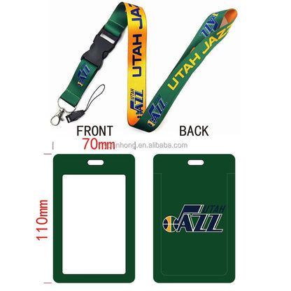 10-piece set National Basketball Nba Logo Lanyard Id Badge Holder With Detachable Breakaway Snap Buck