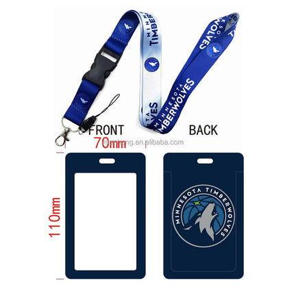 10-piece set National Basketball Nba Logo Lanyard Id Badge Holder With Detachable Breakaway Snap Buck