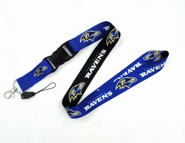 10-piece set USA Nfl Logo Neck Lanyard 2 Sides 32 Football Teams Detachable Strap Lanyards